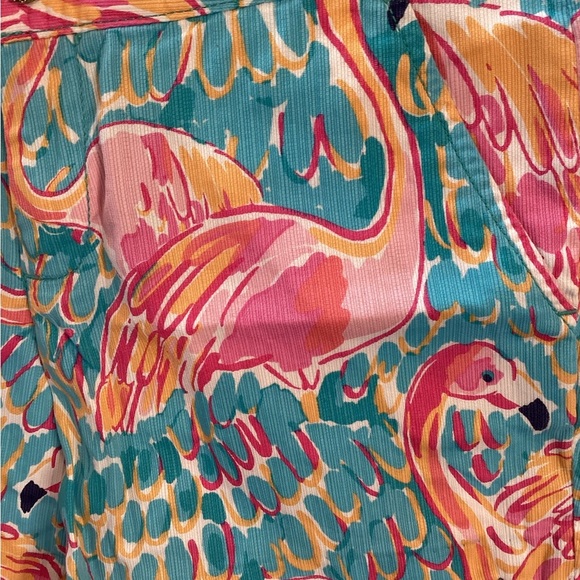 LILLY PULITZER BUTTERCUP FLAMINGO SHORTS SIZE 0 (WAIST MEASURES 30") 1276 - Picture 3 of 7